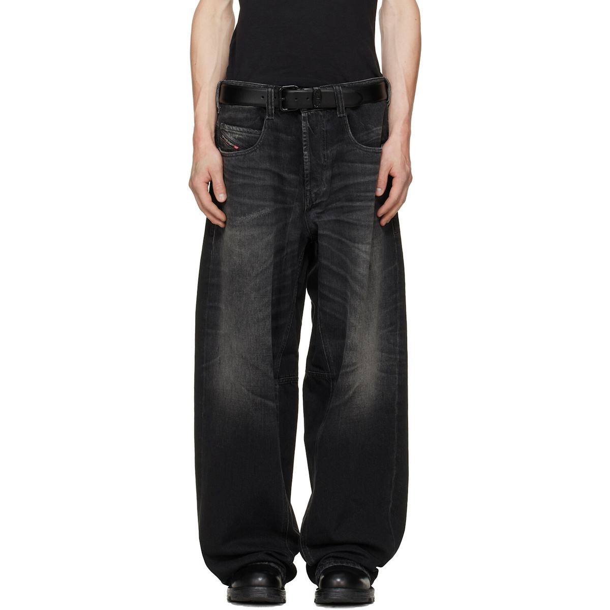 Diesel Black Regular Waist 1997 D-Enim-M Relaxed Jeans