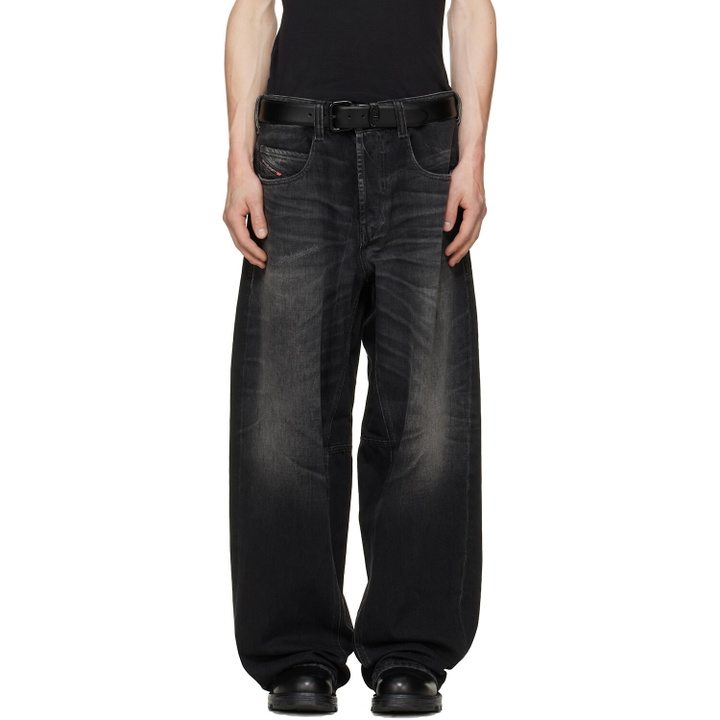 Photo: Diesel Black Regular Waist 1997 D-Enim-M Relaxed Jeans