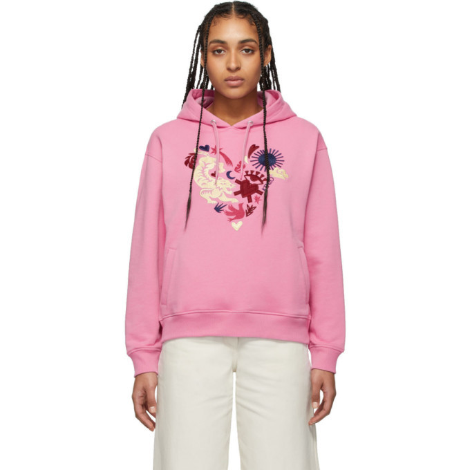 Kenzo Pink Limited Edition Valentines Day Heart Print Hoodie Kenzo