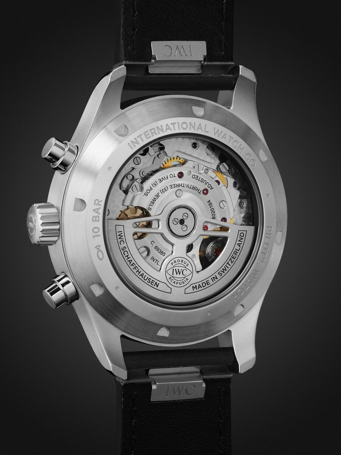 IWC Schaffhausen - Pilot's Automatic Chronograph 43mm Stainless Steel and Leather Watch, Ref. No. IWIW378001