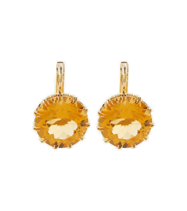 Photo: Ileana Makri Crown Medium 18kt gold earrings with citrines