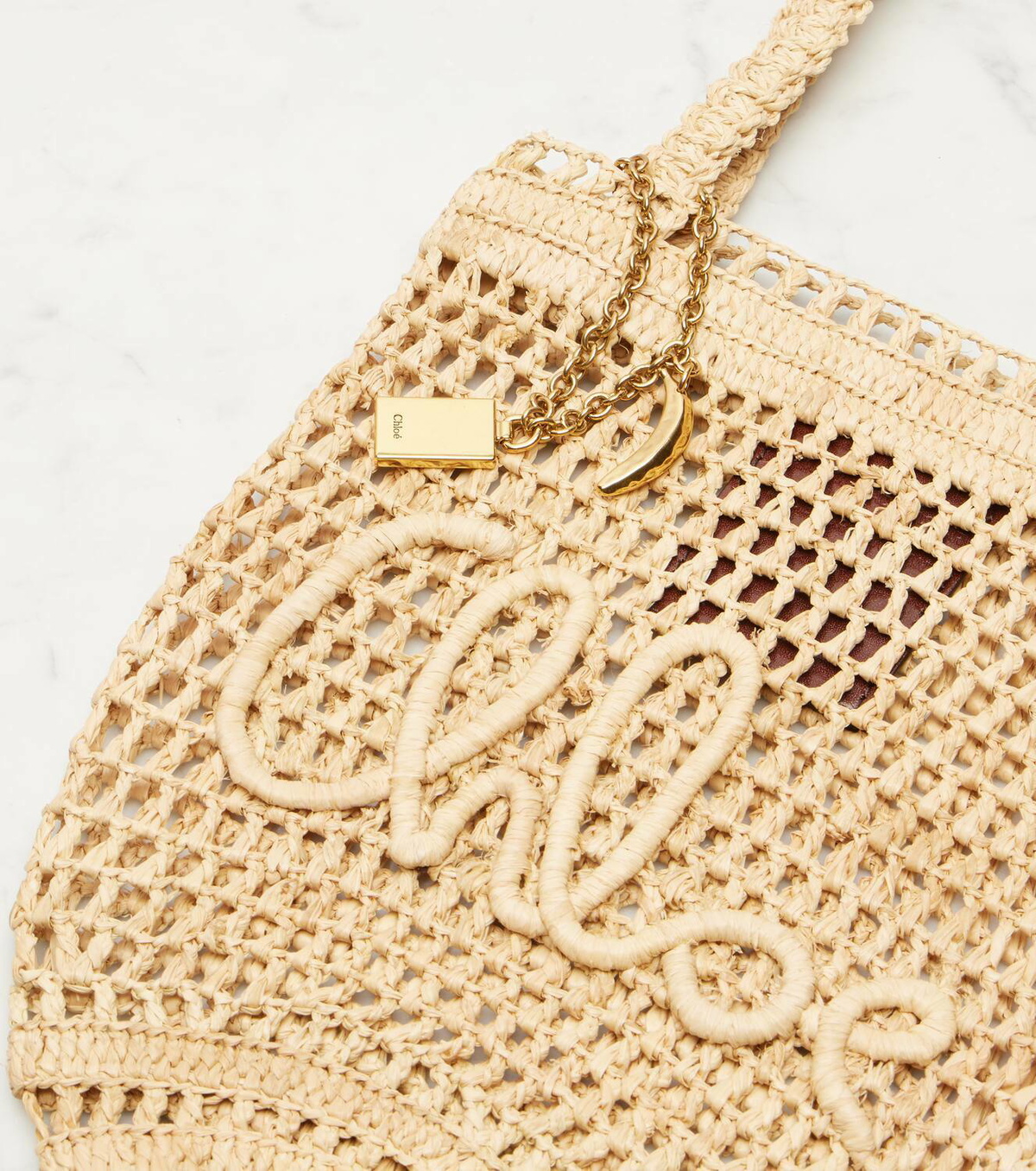 Chloé Summer Banana Small raffia tote bag Chloe
