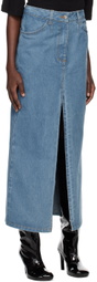 Lado Bokuchava Blue Boyfriend's Denim Maxi Skirt