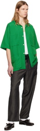 Pilgrim Surf + Supply Green Amedeo Short Sleeve Shirt