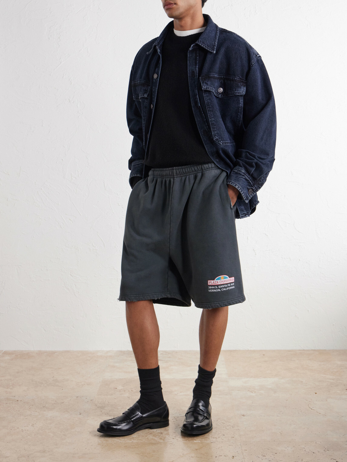 Willy Chavarria - Straight-Leg Printed Cotton-Jersey Shorts - Black