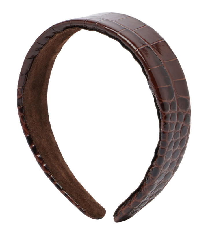 Photo: Jennifer Behr Cruz croc-effect leather headband