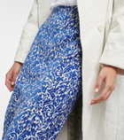 Dries Van Noten - Floral jacquard midi skirt