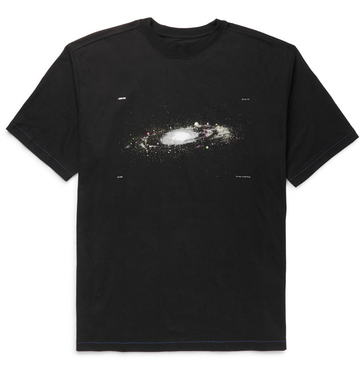 Photo: Ader Error - Oversized Printed Cotton-Jersey T-Shirt - Black