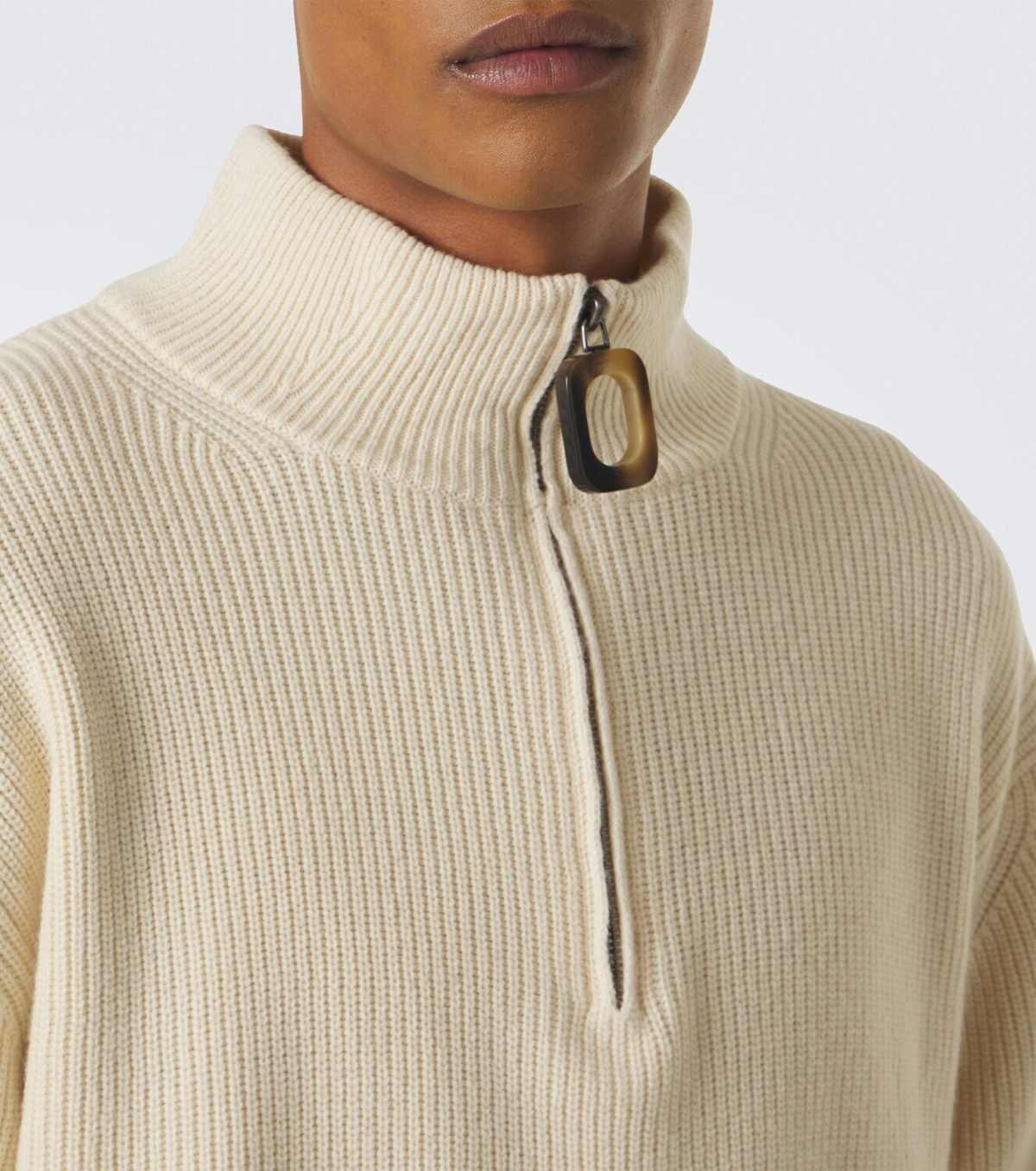 JW Anderson Ribbed-knit wool and cotton sweater
