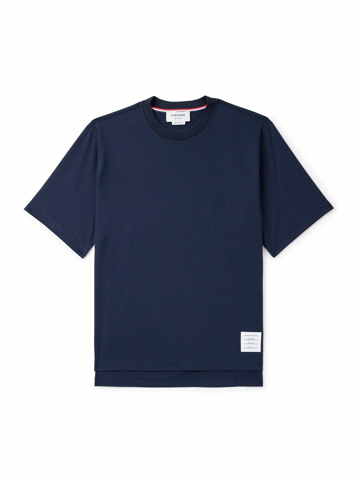 【関税・送料無料】Thom Browne Ringer Tシャツ Thom Browne White Ringer T-Shirt Thom Browne