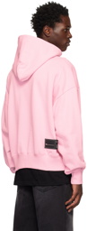 We11done Pink Embroidered Hoodie