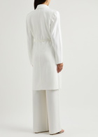 Norma Kamali Belted Stretch-jersey Jacket White