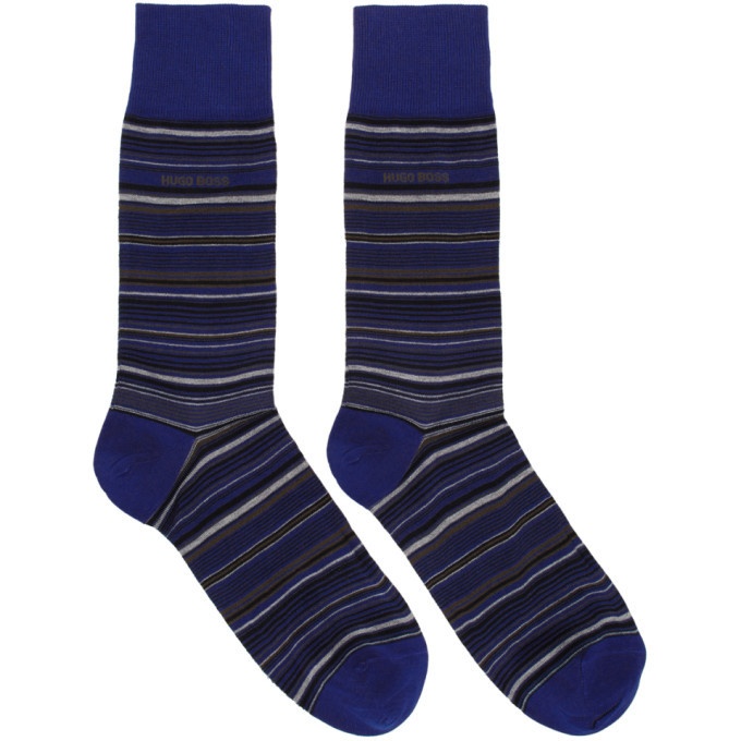Photo: Boss Navy Multi Stripe Socks
