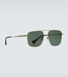 Gucci - Squared aviator-inspired sunglasses