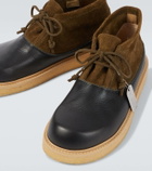 Marni Patchy suede combat boots