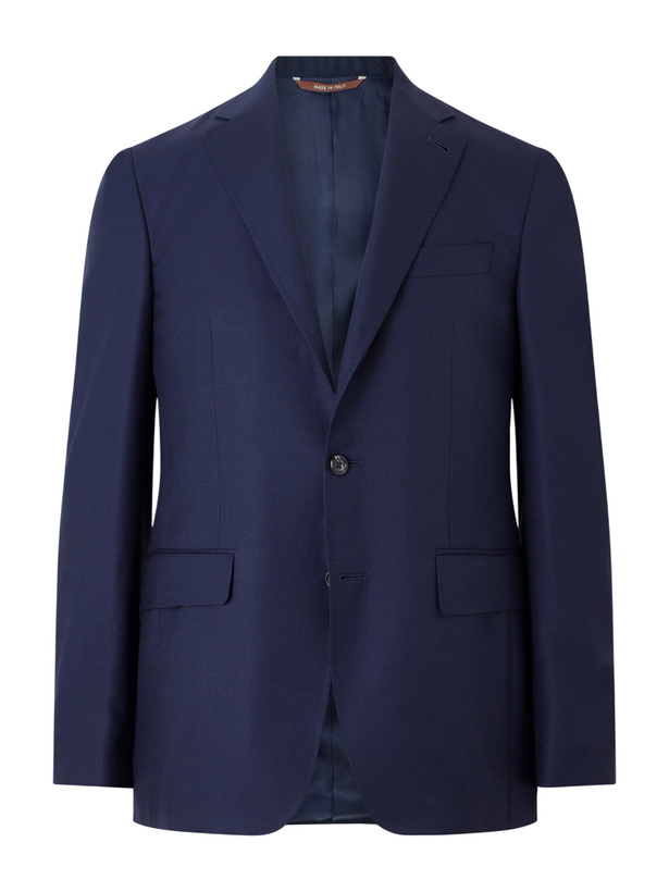 Photo: Canali - Kei Wool-Basketweave Blazer - Blue