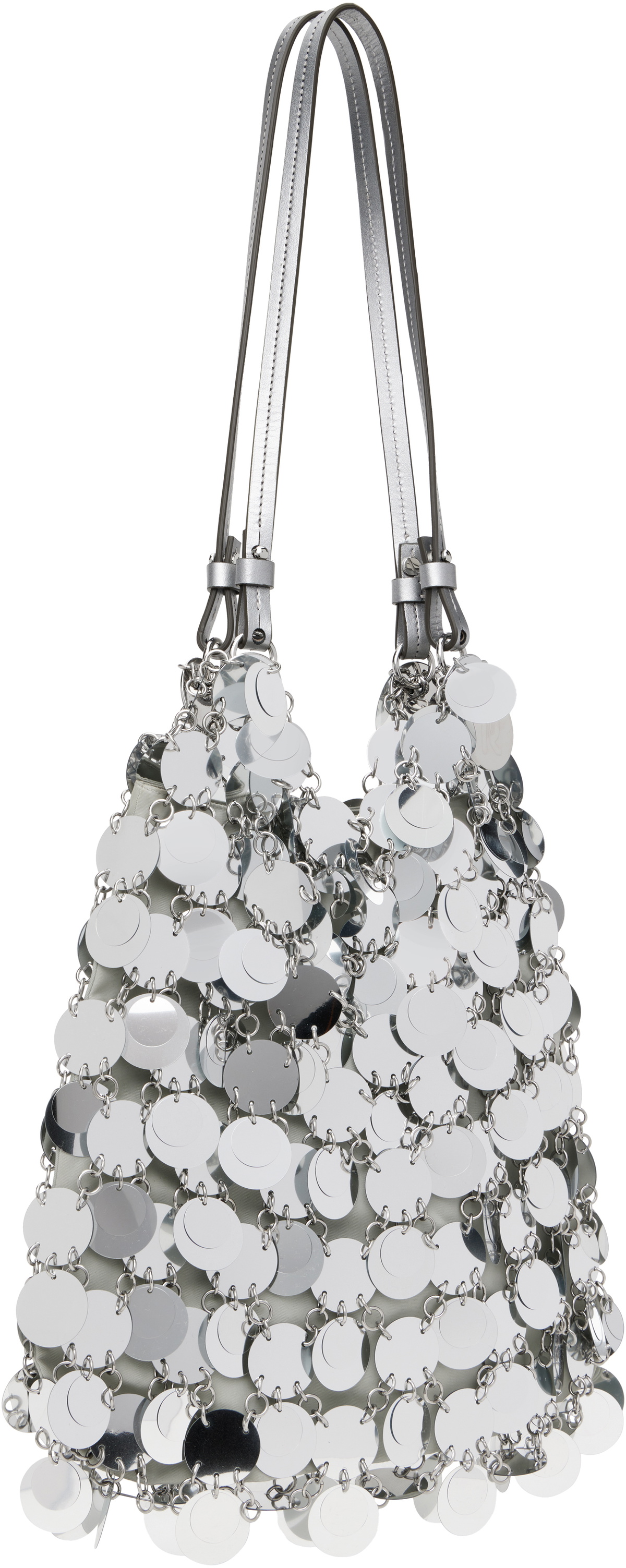 ショルダーバッグ・ポシェット Paco Rabanne 'Silver Sparkle Discs Large' Shoulder Bag Silver Sparkle Discs Bag by Rabanne on Sale