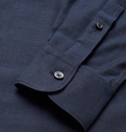 Ermenegildo Zegna - Navy Cotton and Cashmere-Blend Twill Shirt - Blue