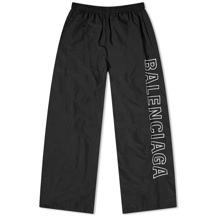 Photo: Balenciaga Men's Logo Wide Track Pants in Black