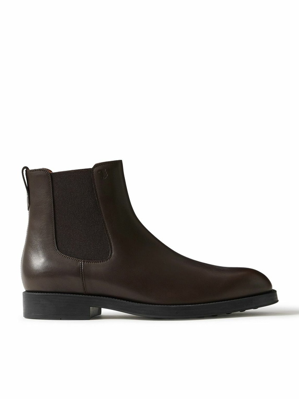 Photo: Tod's - Leather Chelsea Boots - Brown