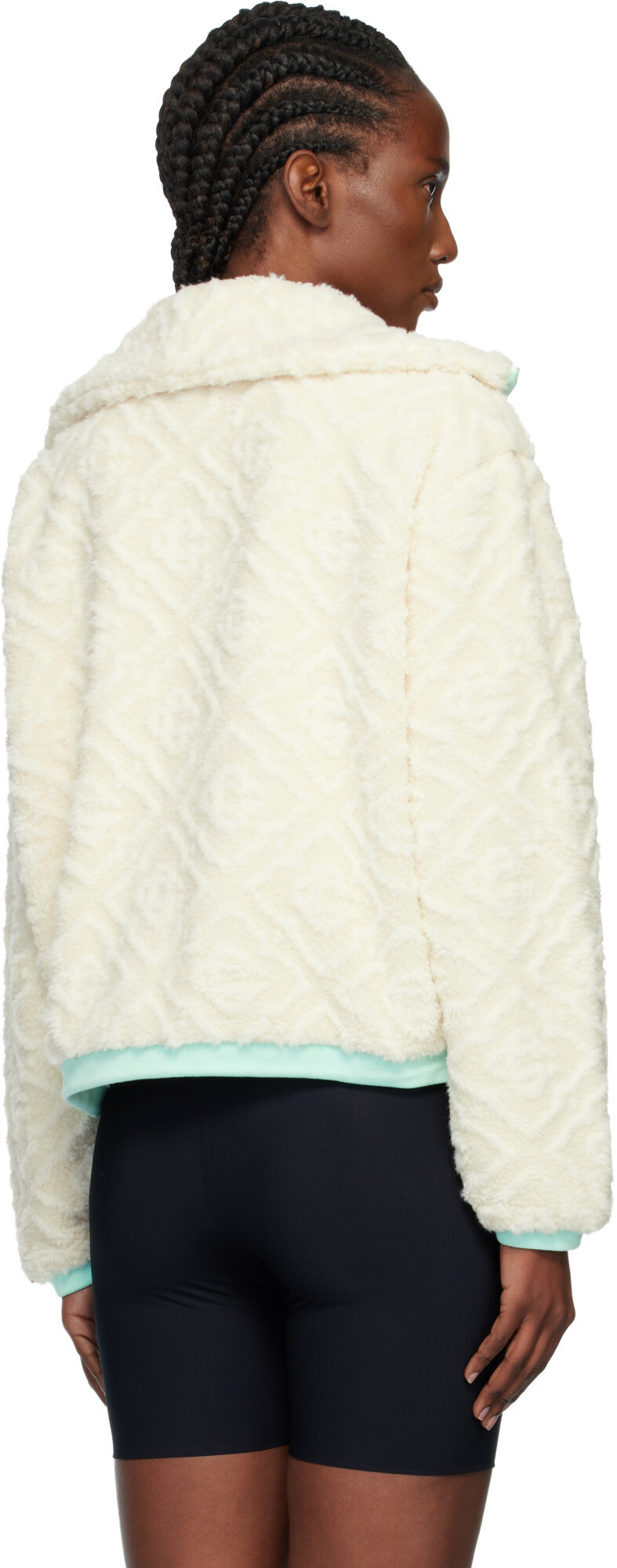 Casablanca Off-White Monogram Jacquard Fleece Jacket