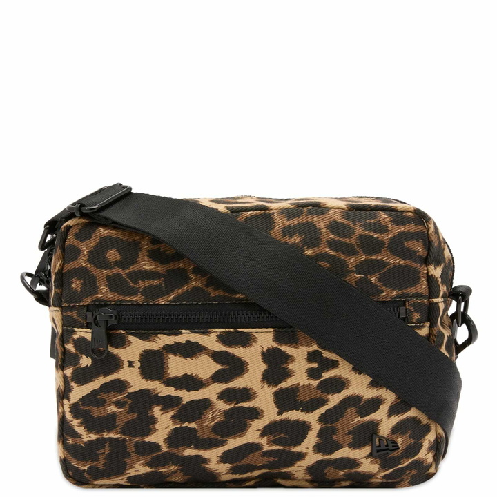 Photo: New Era Leopard Canvas Cross-Body Bag in Brown 