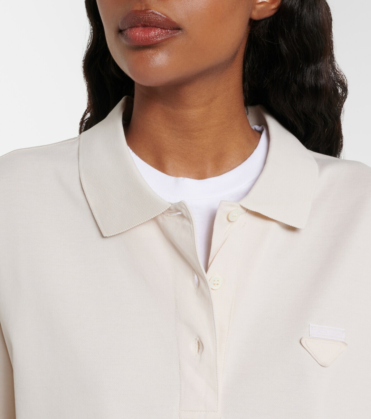 Prada Cotton piqué and jersey polo shirt