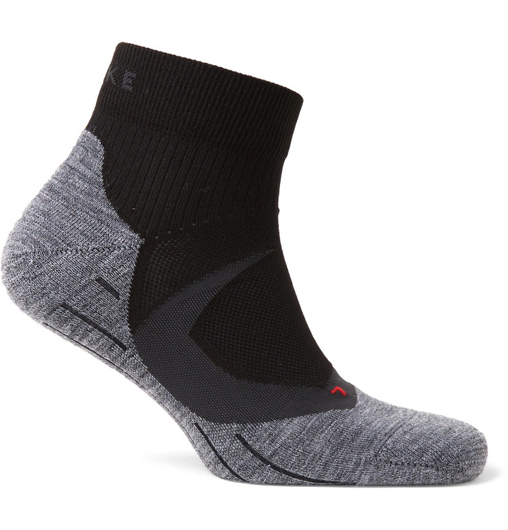 Photo: FALKE Ergonomic Sport System - RU4 Cool Stretch-Knit Socks - Black