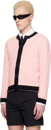Ernest W. Baker Pink & White Check Boucle Cardigan