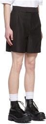 We11done Black Polyester Shorts