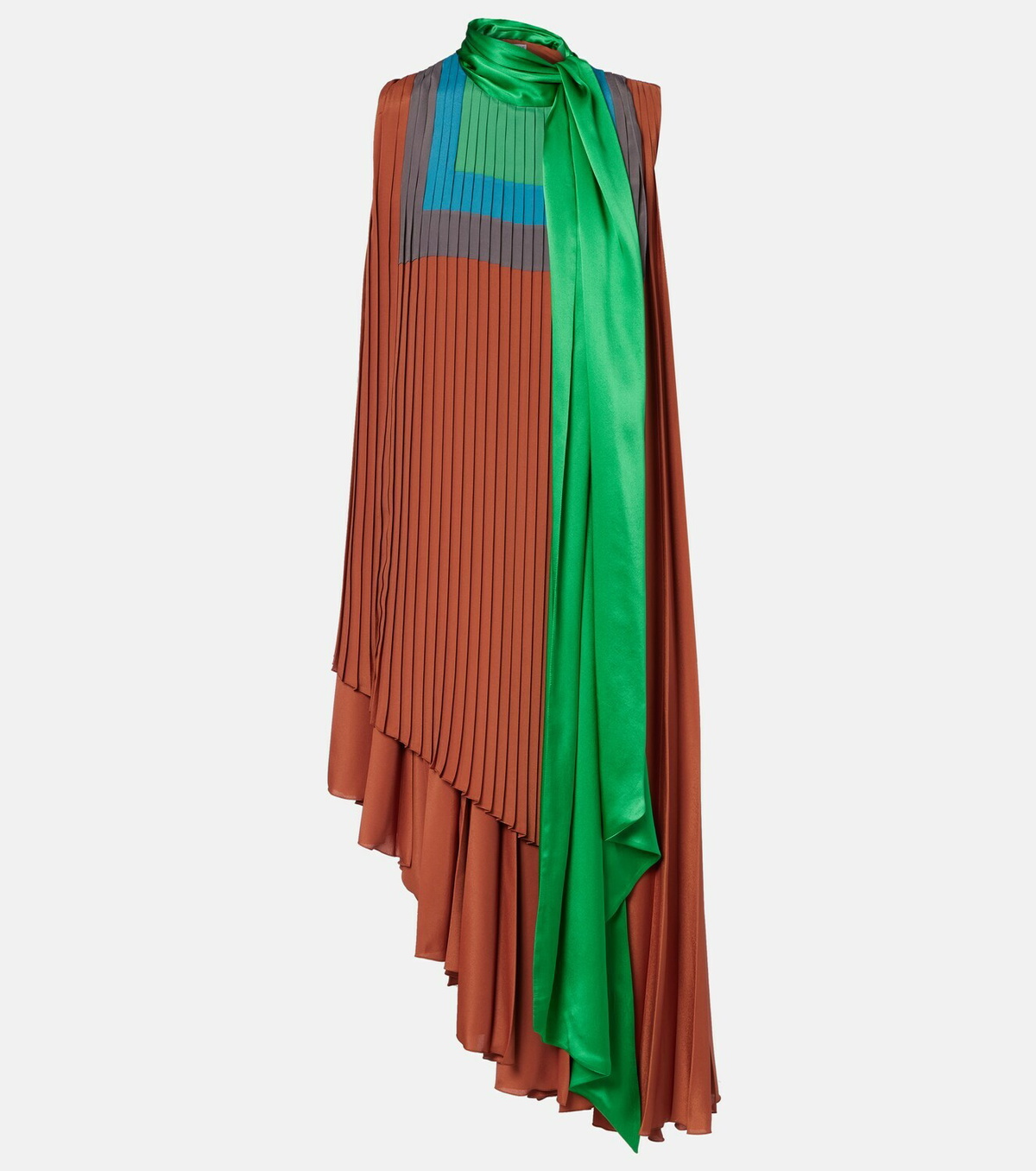 Loewe Pleated asymmetric midi dress