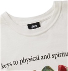 Stüssy - Printed Cotton-Jersey T-Shirt - Neutrals