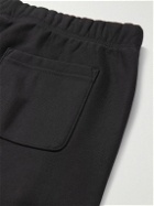 Carhartt WIP - American Script Tapered Cotton-Blend Jersey Sweatpants - Black