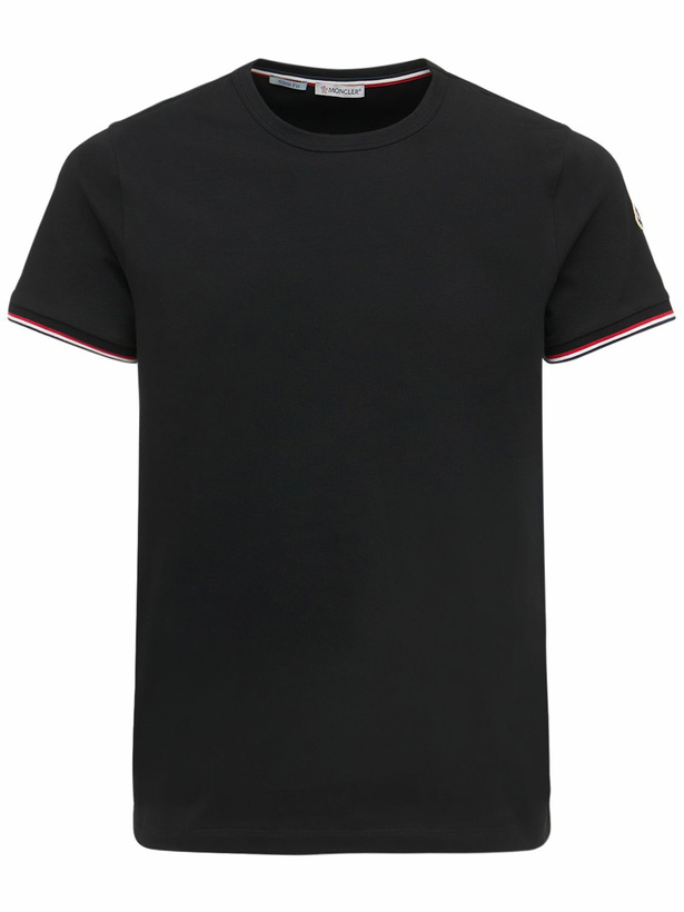 Photo: MONCLER - Stretch Cotton Jersey T-shirt