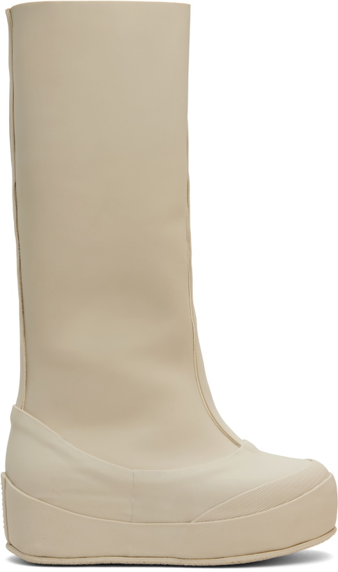 Photo: Ottolinger Off-White Rubber Tall Boots