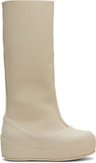 Ottolinger Off-White Rubber Tall Boots