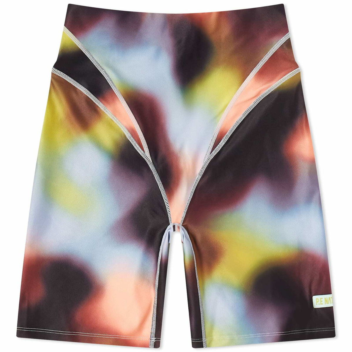 P.E Nation Women's Cyper Bike Shorts in Blur Print