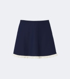Karla Colletto Ruffled jersey miniskirt
