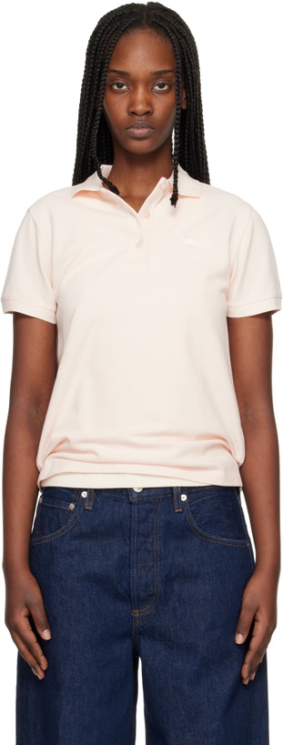 Photo: Maison Kitsuné Pink Baby Fox Regular Polo