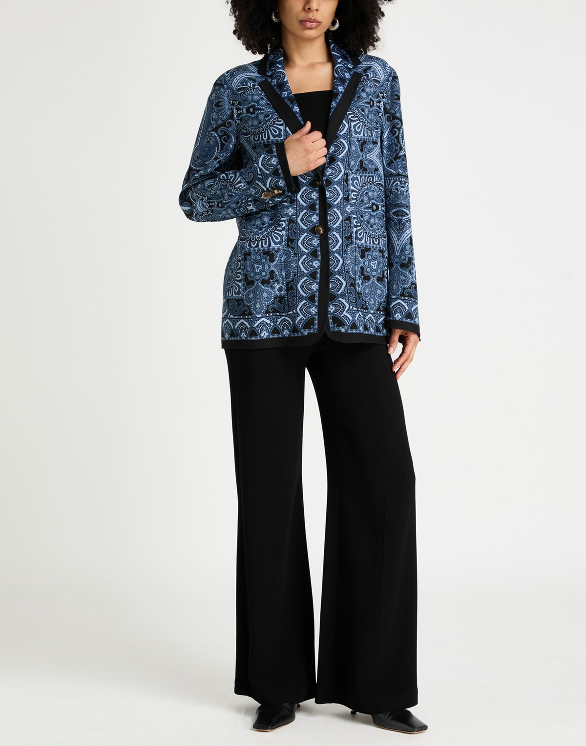 Etro Womens Blazer Slate in Blue