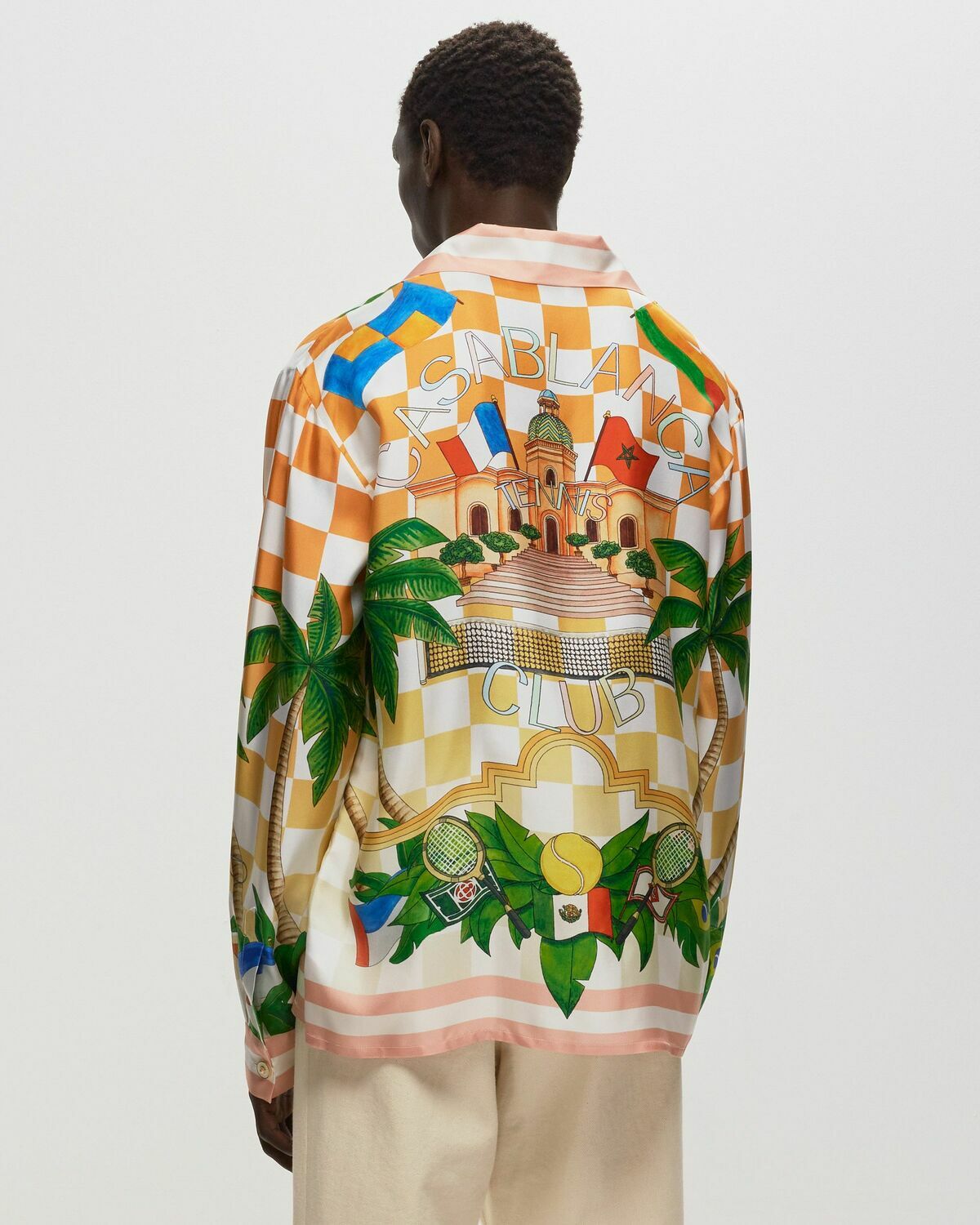 Casablanca Cuban Collar Long Sleeve Shirt Multi Longsleeves