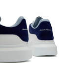 Alexander McQueen Men's TPU Heel Tab Oversized Sneakers in White/Navy/Black