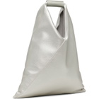 MM6 Maison Margiela Silver Small Triangle Tote