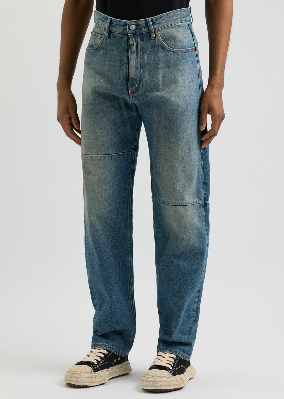 MM6 BY Maison Margiela Faded Wide-leg Jeans