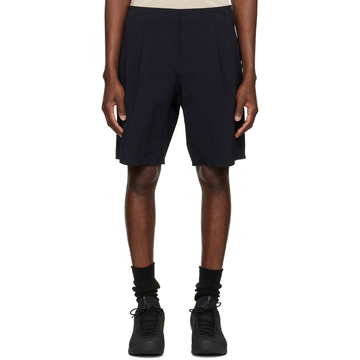 Veilance Black Indisce Shorts