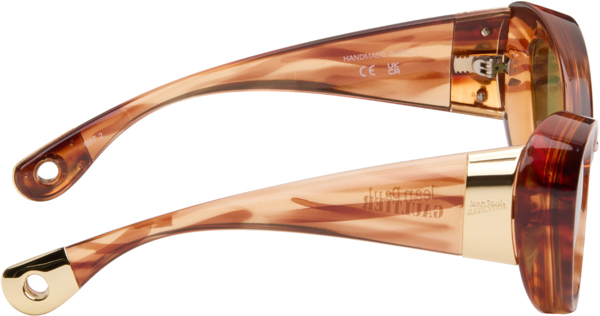 Jean Paul Gaultier Brown 'The Parisian Cat' Sunglasses