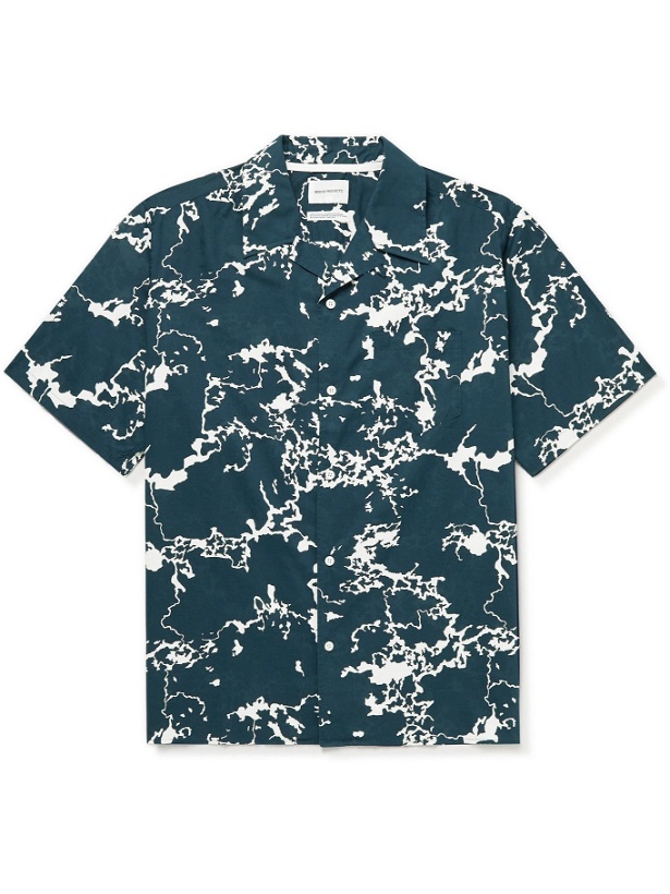 Photo: NORSE PROJECTS - Carsten Camp-Collar Printed Cotton Shirt - Blue