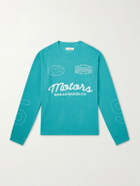 Cherry Los Angeles - Logo-Print Cotton-Mesh T-Shirt - Blue