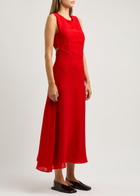 Rejina Pyo Sadie Open-back Midi Dress Red