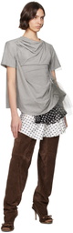 ALL-IN Gray Cinched T-shirt